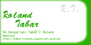 roland tabar business card